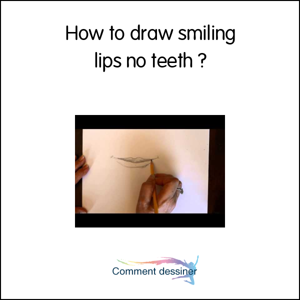 How to draw smiling lips no teeth